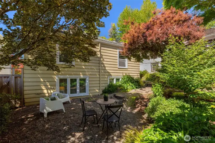 A lush, mature paradise all to you own! Lovely garden for secluded morning coffee or afternoon get-togethers.  You will LOVE this space.