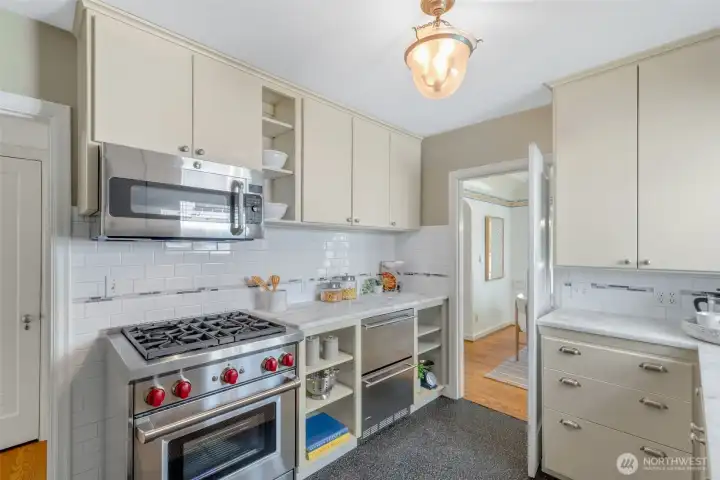 Sweet kitchen with Wolf range.