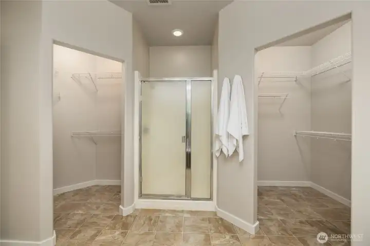 Walk-in closet in ensuite bedroom/bathroom. Walk-in closet in ensuite bedroom/bathroom.