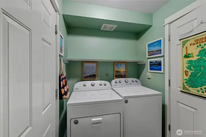 Laundry room/ mud room just off of garage.