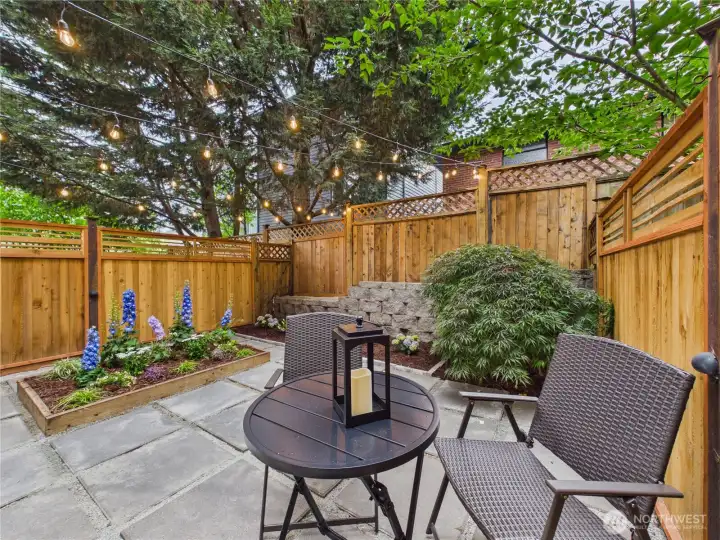 Backyard sitting area