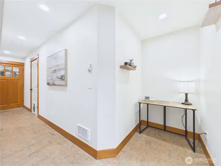 Downstairs 'office space' and storage