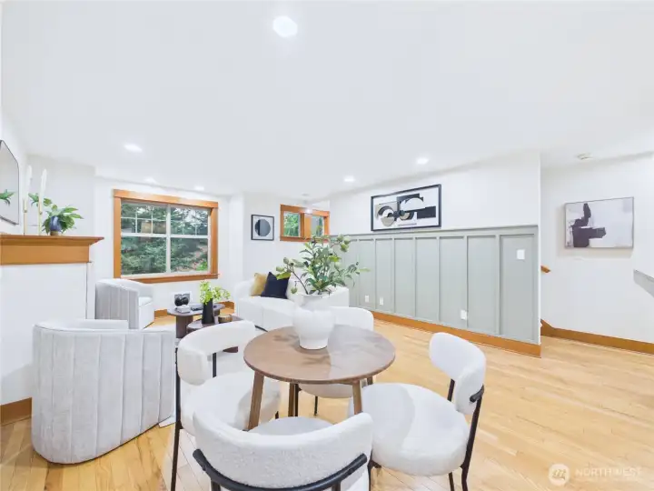 Eating area and living room