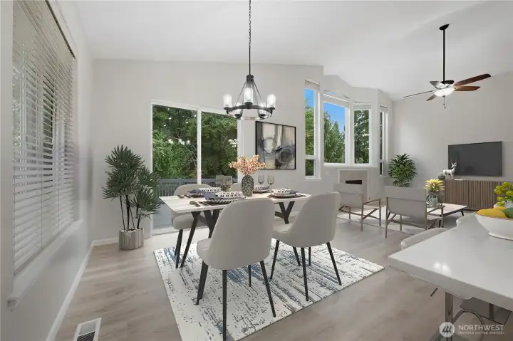 Dining area - Virtually Staged Dining area - Virtually Staged