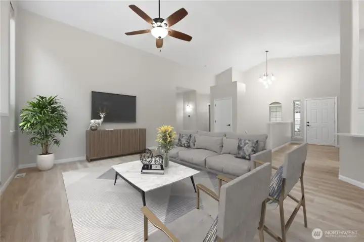 Family room - Virtually Staged Family room - Virtually Staged