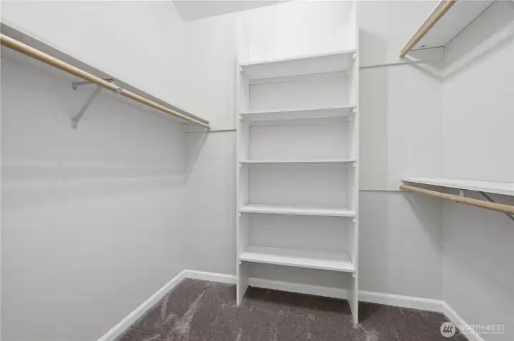 Primary suite walk in closet Primary suite walk in closet