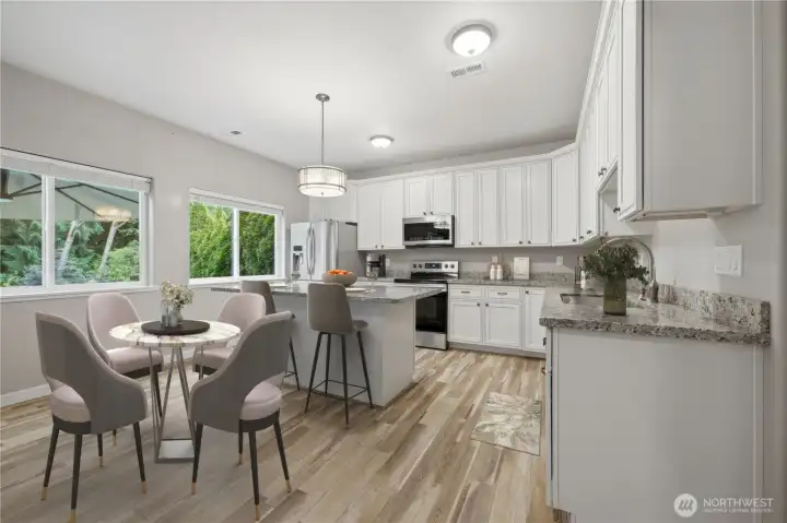 Lower level kitchen -Virtually Staged Lower level kitchen -Virtually Staged