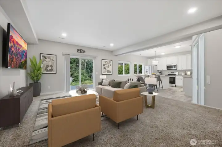 Lower level living room - Virtually Staged Lower level living room - Virtually Staged