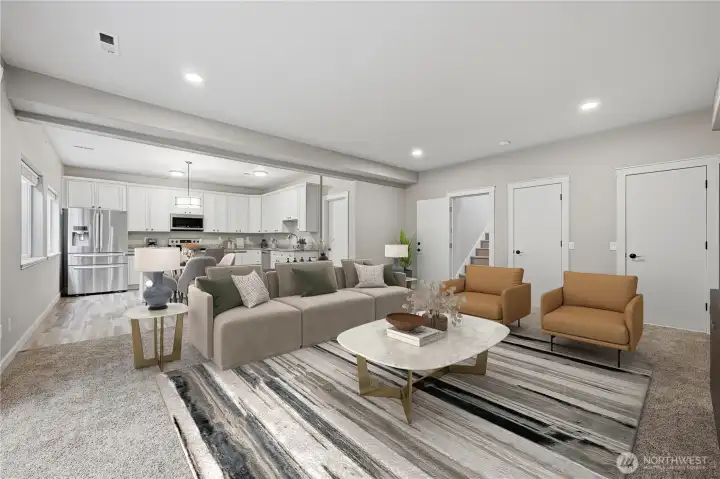 Lower lever living room - Virtually Staged Lower lever living room - Virtually Staged
