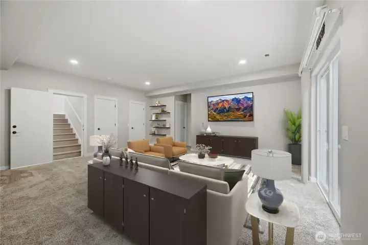 Lower lever living room - Virtually Staged Lower lever living room - Virtually Staged