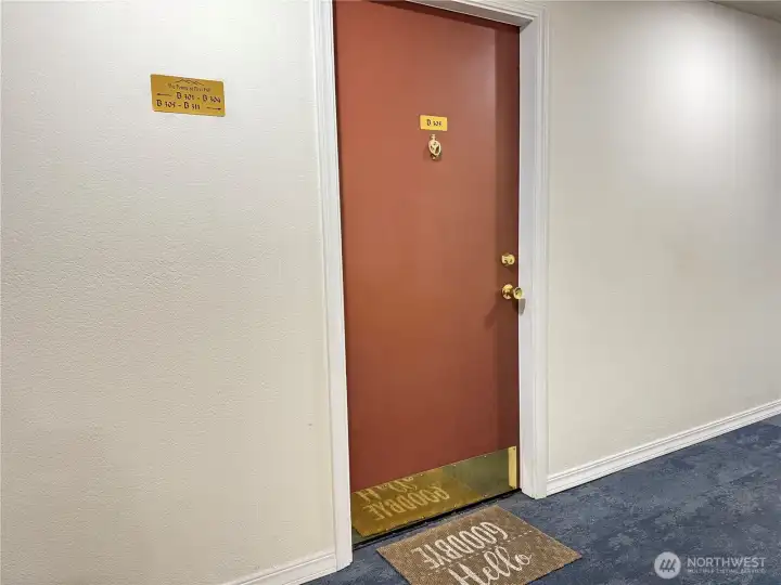 Front door to living space.