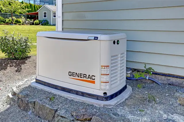 Hardwired propane generator with it's own tanks, not leased.