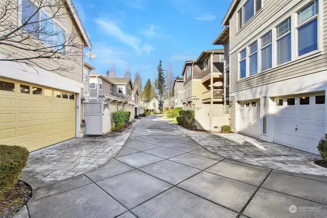 The alleyway is AWESOME. Basically your big backyard. Great for riding bikes, playing, washing your car and letting your dog run around.