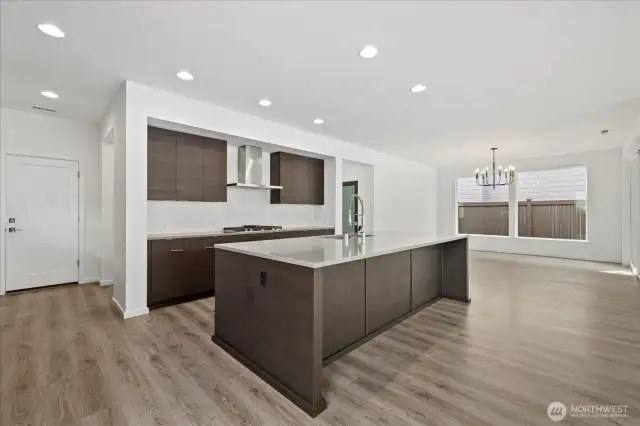 Kitchen with 10ft island seating 5