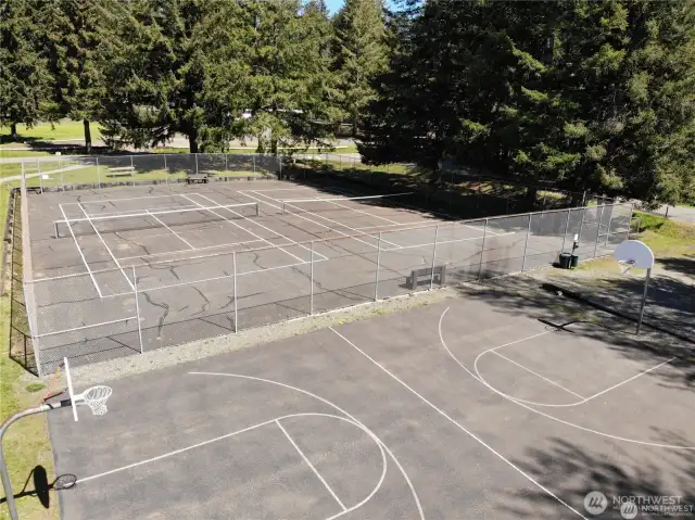 Sports Courts include Basketball, Tennis, & Pickleball