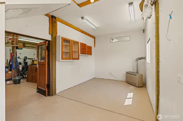 This room in the shop was used for pottery