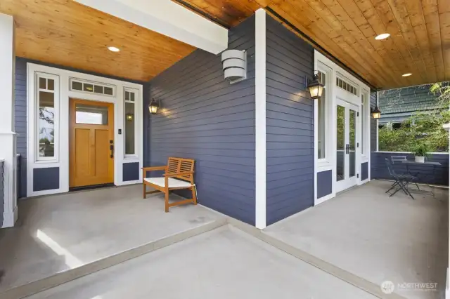 From the moment you arrive, a spacious front porch sets the tone for relaxed, Northwest living.  Step into this front balcony off the living room--ideal for sipping wine at sunset or watching the neighborhood come to life each morning.  This is the perfect spot to greet neighbors.