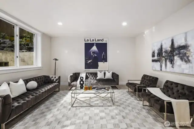 Large lower level bonus room is a perfect blank canvas!  Create the ultimate ADU on this level.  There is a large bedroom and full bathroom as well as additional storage.  Need a theater room?