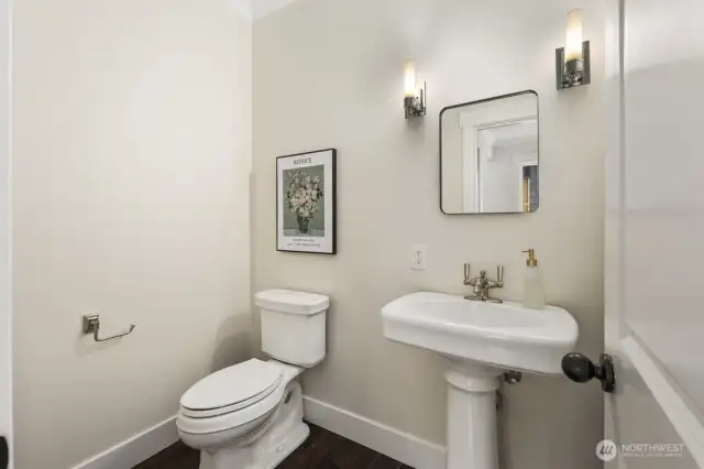Main level powder room