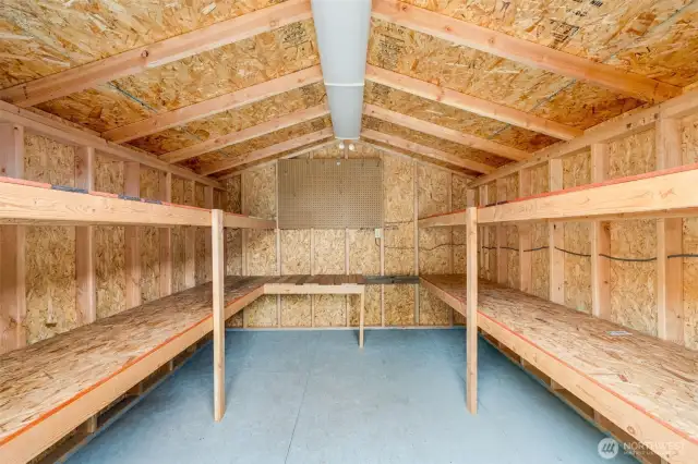 From holiday decorations to hobby supplies, this shelved storage space keeps it all sorted.