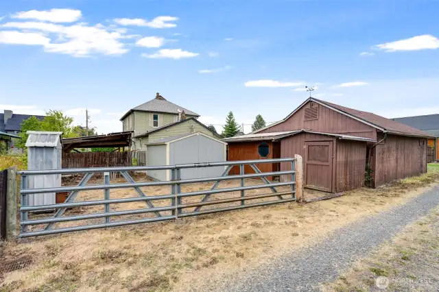 Shown here is a view of the back of the property.