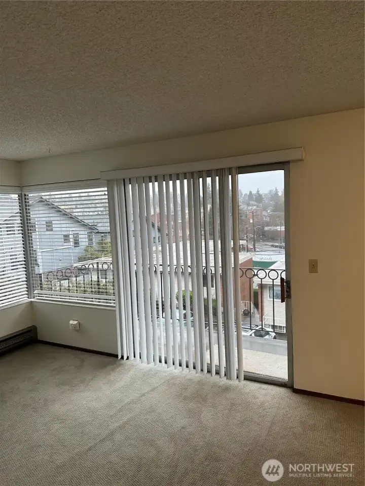 Living room and deck. Each unit is very similar