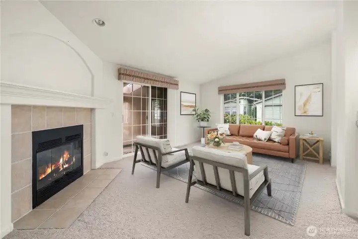 Virtually staged bonus room.