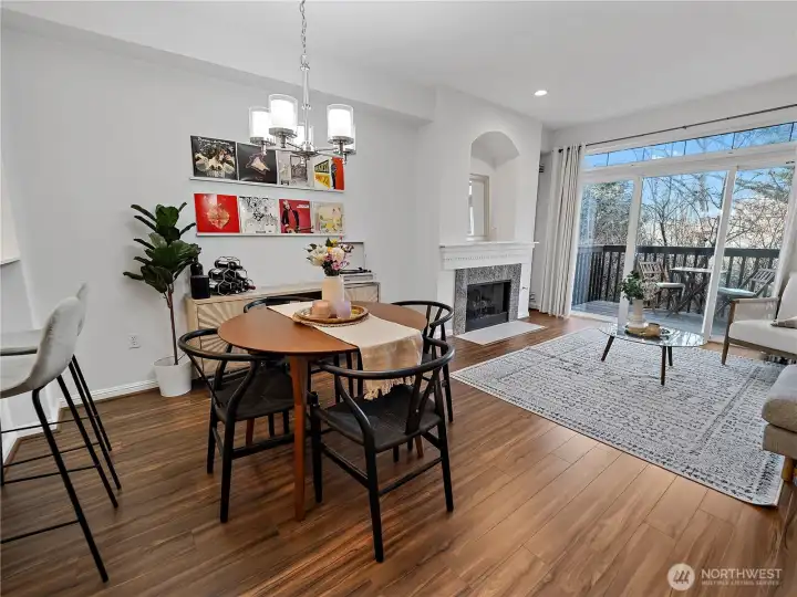 The bright and inviting living area designed for both relaxing and entertaining.