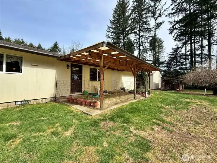 Covered back patio