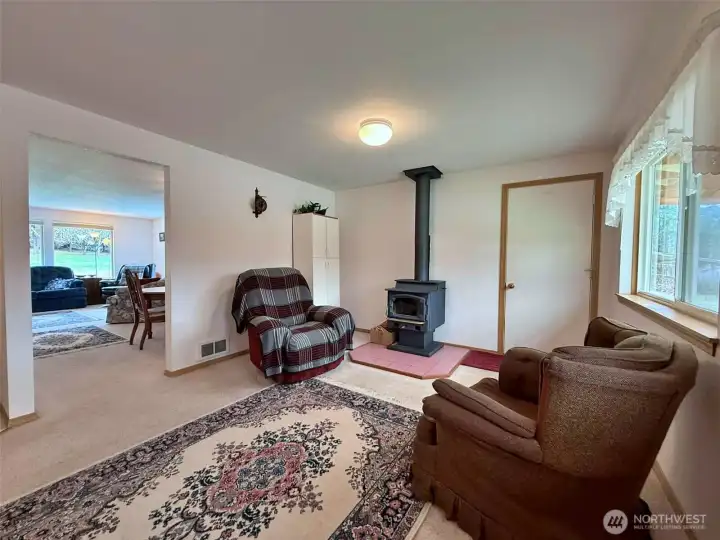 Gathering space off kitchen