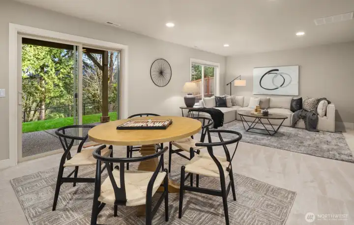 Huge daylight basement. Perfect for entertaining, playing games and movie night Huge daylight basement. Perfect for entertaining, playing games and movie night