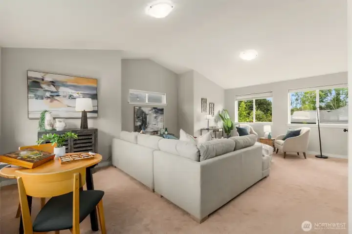Upper level rec room / fourth bedroom.