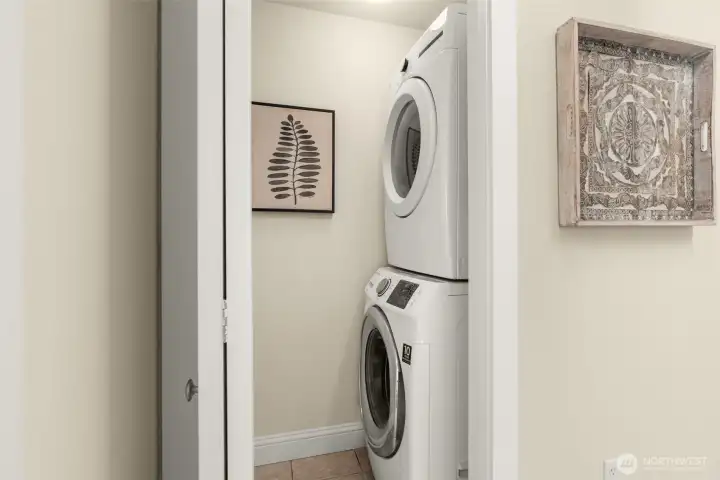 Laundry on the upper level