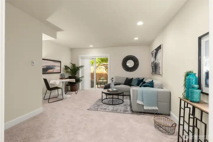 Rec room on the lower level