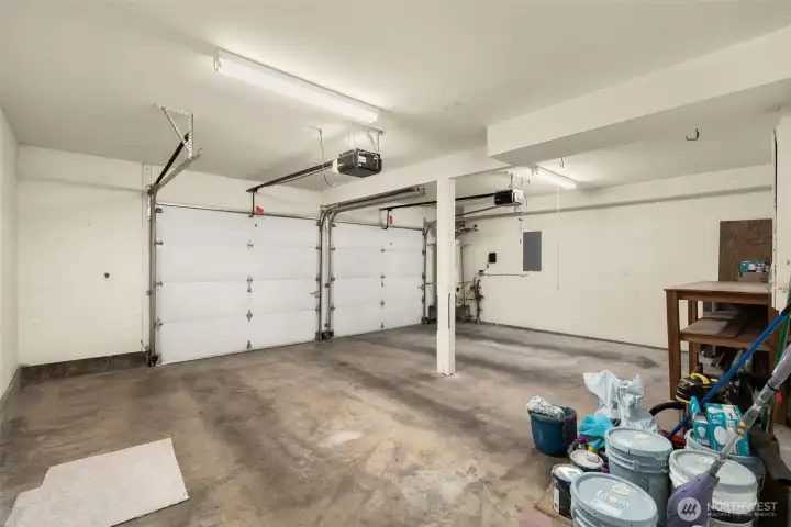 Two car attached garage