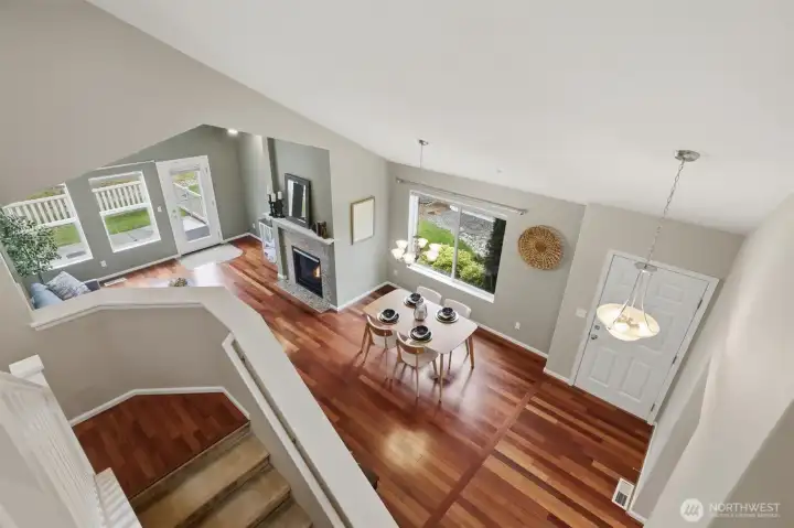 looking down