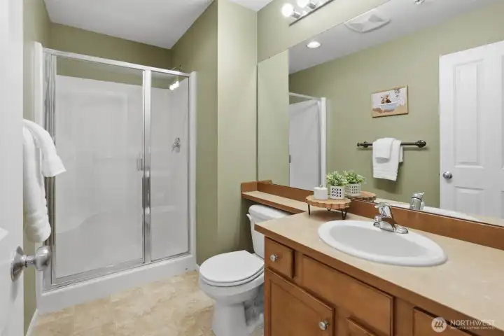 3/4 bathroom up stairs
