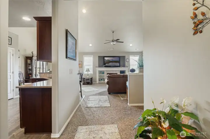 Bright entry welcomes you into the heart of the home.