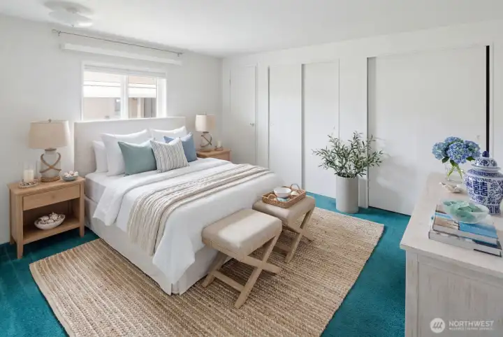 Generous guest bedroom with THREE closets! Generous guest bedroom with THREE closets!