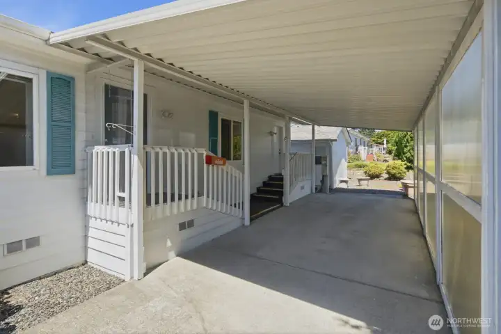 Spacious 2-car covered carport Spacious 2-car covered carport
