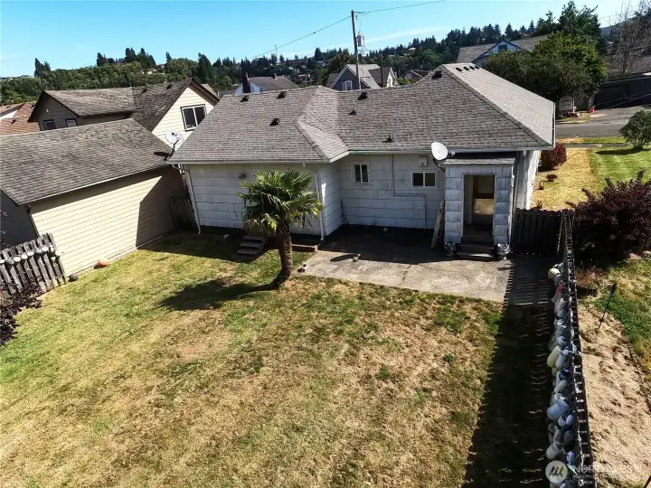 Back yard from above Back yard from above