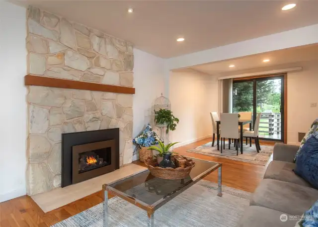 Upper Level Gas Fireplace.