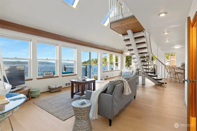 ~Wall of Windows in Living/Dining Room letting in the Natural light throughout~