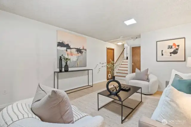 Lower level family room, office or flex space
