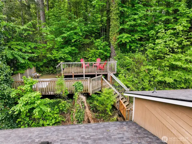 Relax and take in nature on the multi-level deck great for sipping your favorite beverage or entertaining