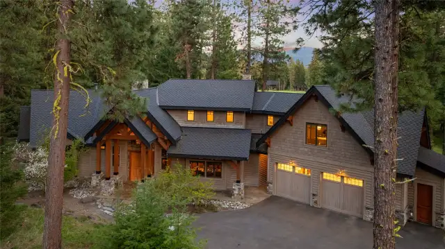 Twilight view of home