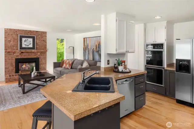 Spacious Family Room off kitchen