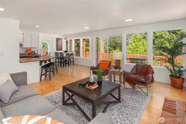 So much great light, nature views, and privacy