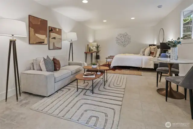 Fantastic additional finished space ready to suit your needs—use it as a fourth bedroom, guest suite, MIL apartment, nanny’s quarters, or creative studio.
