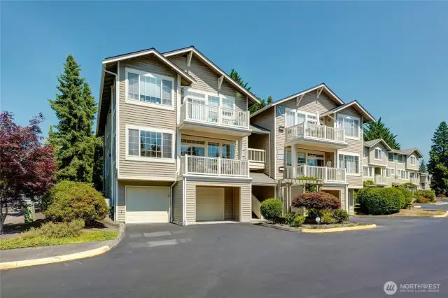 Front view of the building. Unit is on 2nd floor on the left side